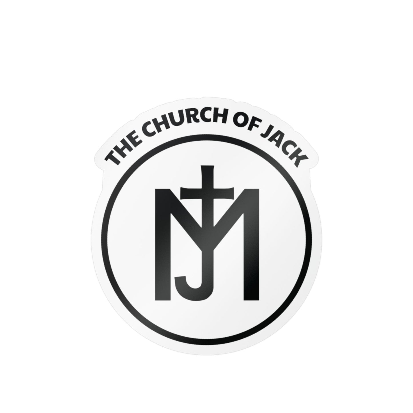 The Church of Jack Logo Vinyl Sticker — Kiss-Cut Decal