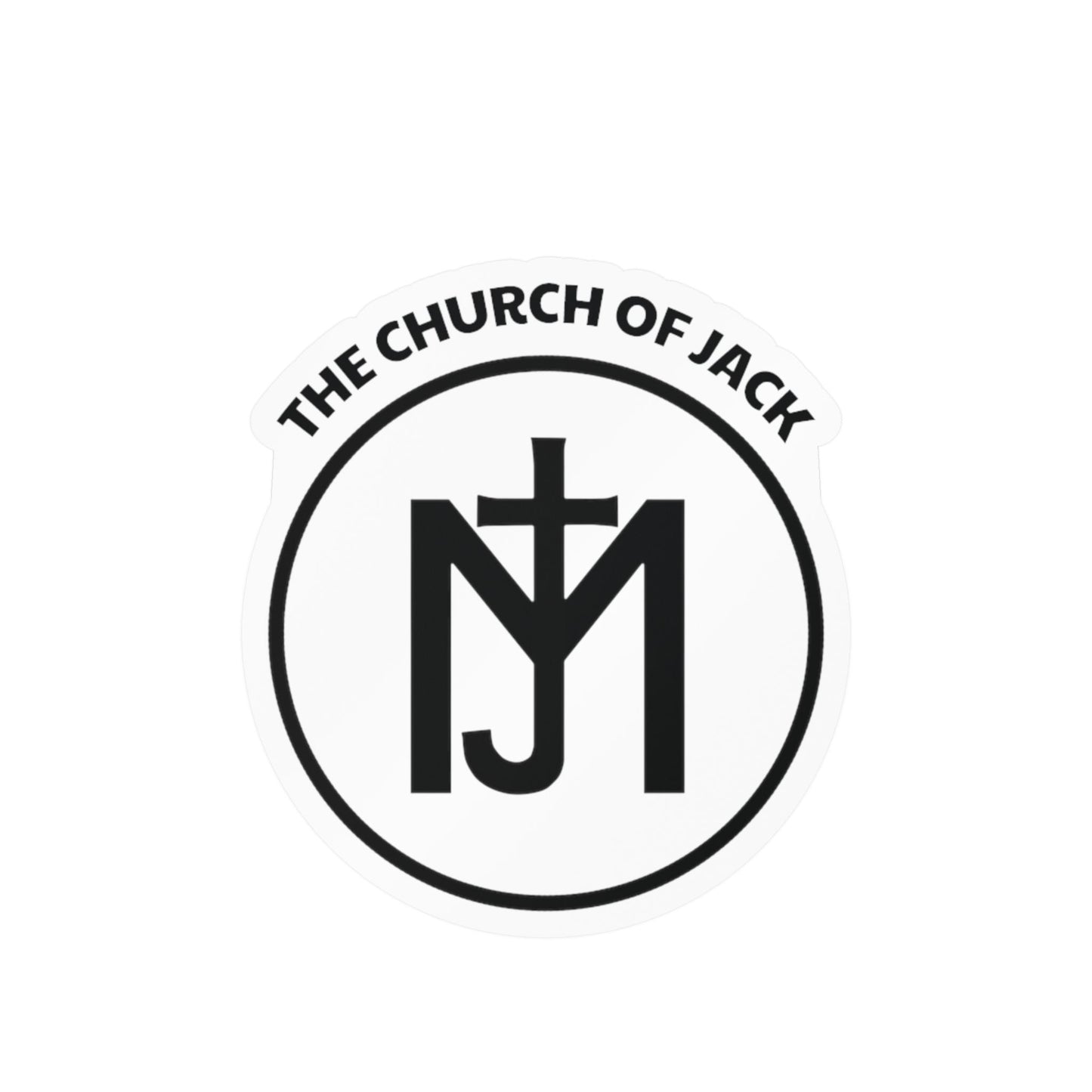 The Church of Jack Logo Vinyl Sticker — Kiss-Cut Decal