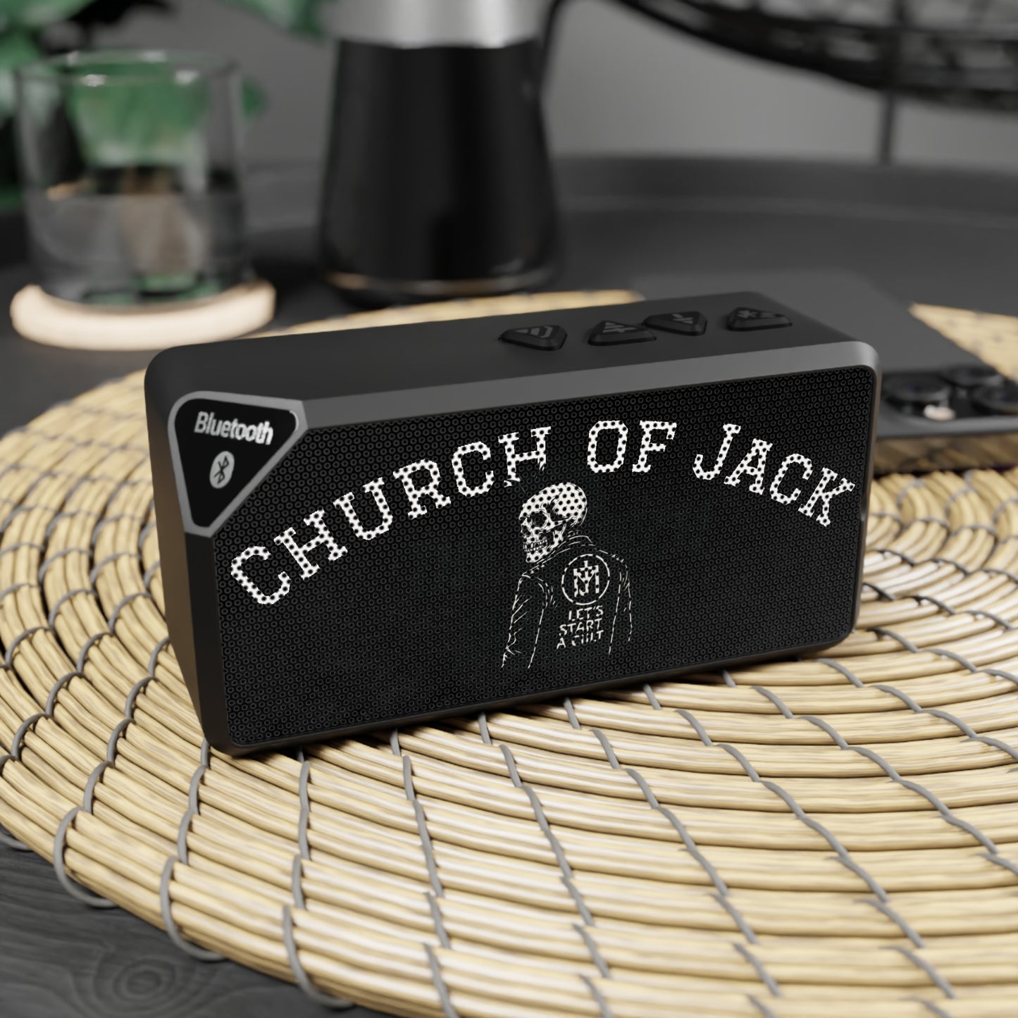 Church of Jack Bluetooth Speaker — Skull Logo Portable Wireless Speaker